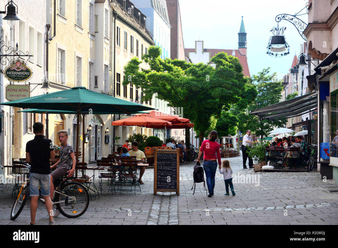 Doll street, Ingolstadt, North-Upper Bavaria, Bavaria, Germany Stock Photo