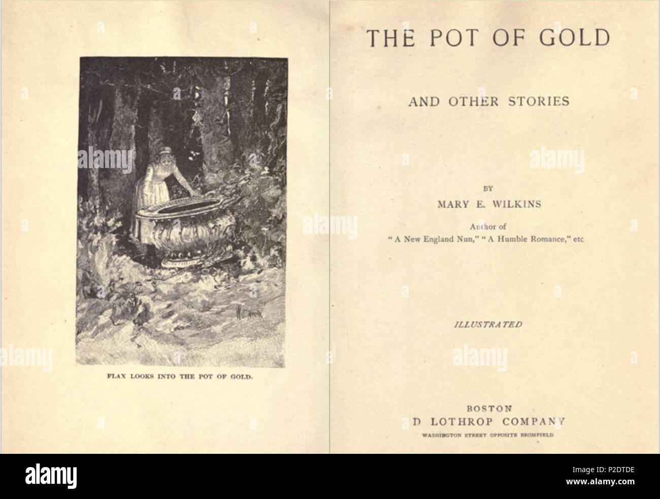 62 The Pot of Gold and Other Stories Mary E. Wilkins (First Edition 1892) Stock Photo