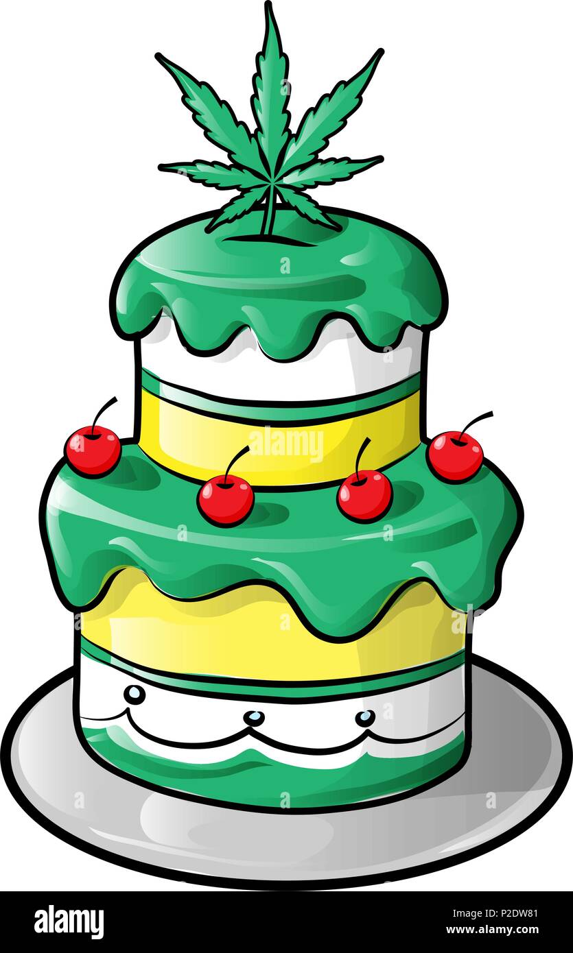 Hash cake Stock Vector Images - Alamy