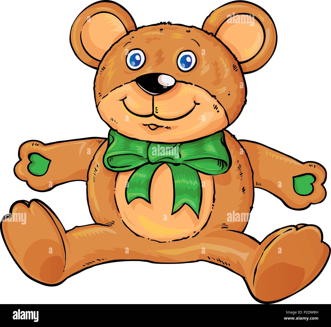 Cute teddy bear isolated on white Stock Vector Image & Art - Alamy
