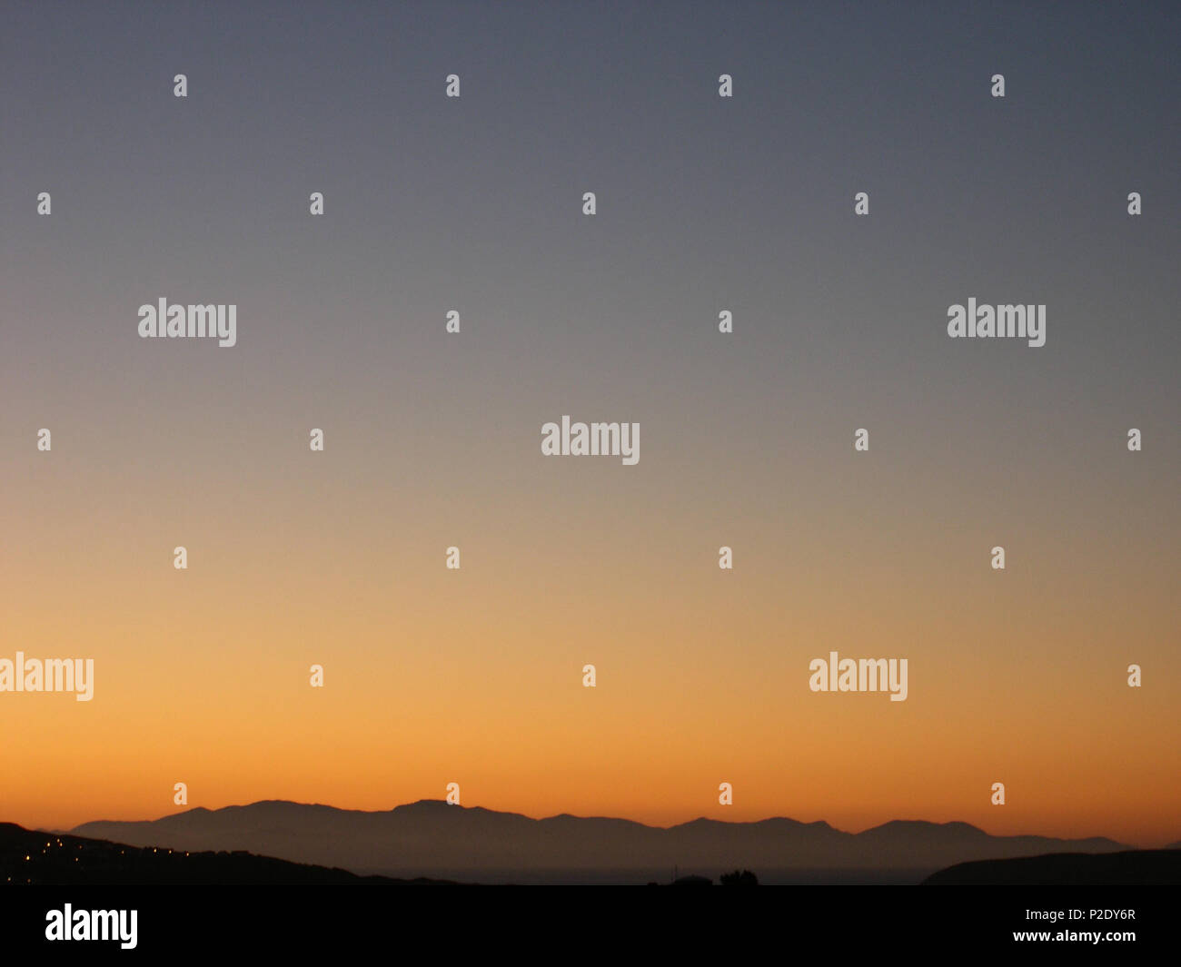 . Sky gradient 1/2 hour after sunset, towards sunset . 26 January 2005. titus tscharntke 60 Sunset Dscn1385 Stock Photo