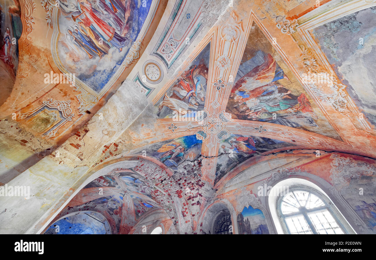 The Ceiling With A Painting On Biblical Themes In The