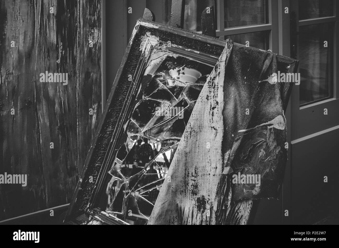 Broken Mirror Black And White Stock Photos Images Alamy