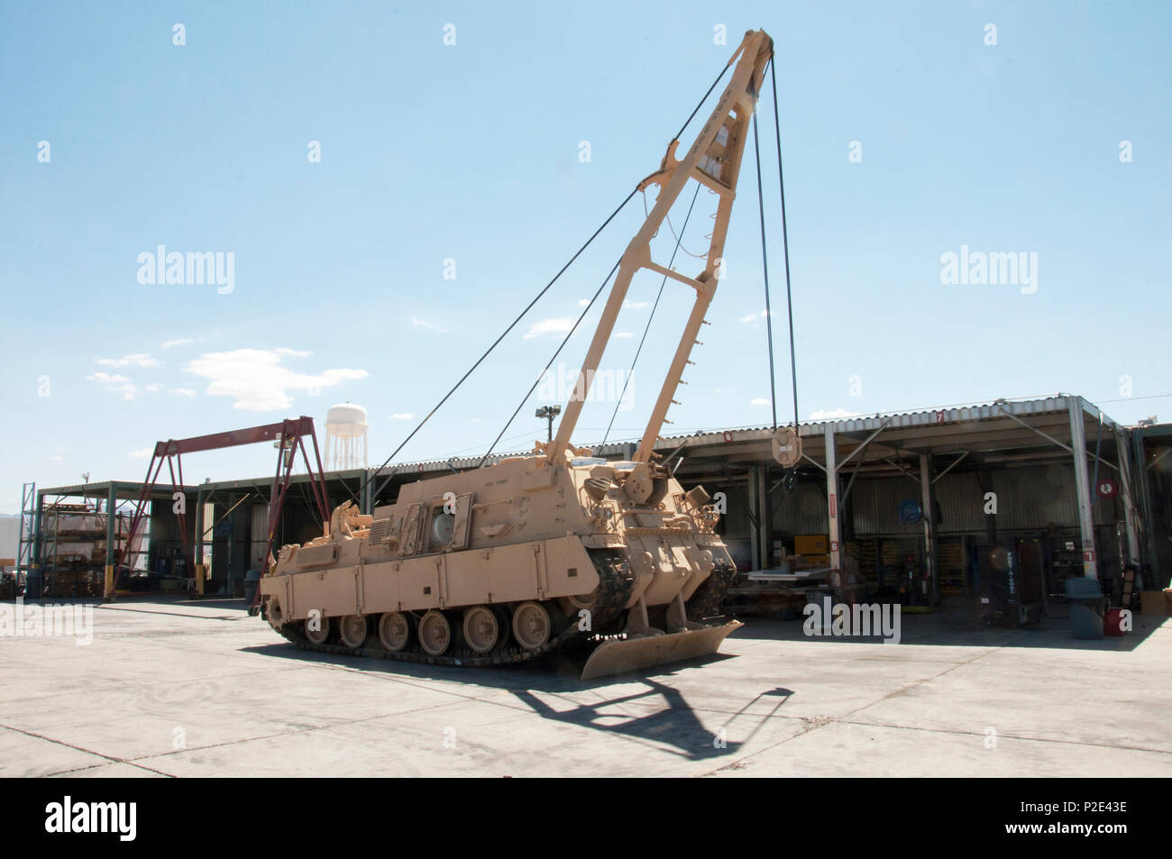 The M88A2 Armored Recovery Vehicle, aka Hercules, is being repaired and