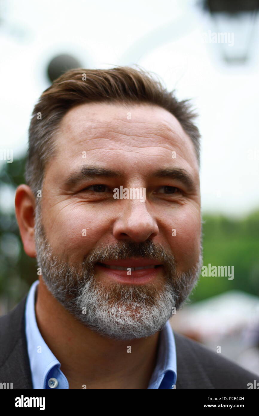 David Walliams pictured at the 2018 RHS Chelsea flower show. Stock Photo