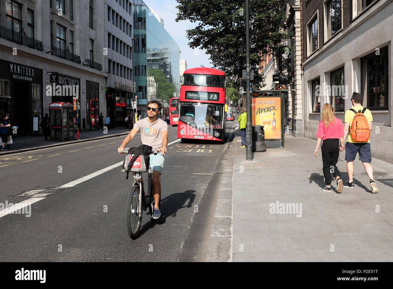 Cycling in London, England, UK Stock Photo Alamy