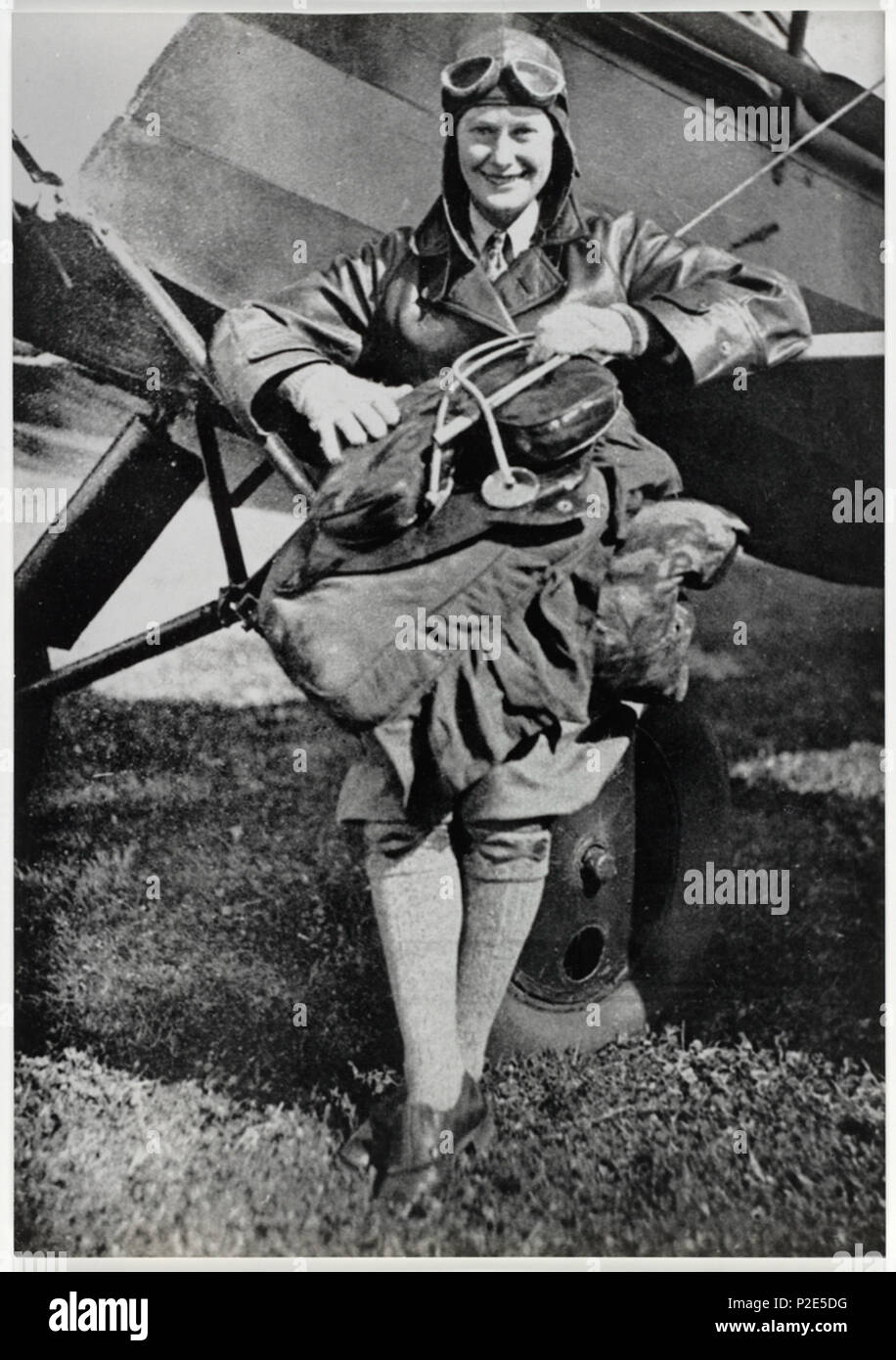 . Format: Photograph Notes: Nancy Bird Walton was born in Sydney in 1915. In 1933, at the age of 17, she became the youngest Australian woman to gain a pilot's licence. One year later she obtained her commercial licence. In 1937-38 she operated a charter service in Queensland followed by a 2 year world tour studying civil aviation. In 1950 she founded the Australian Women's Pilots' Association. She won the Ladies Trophy South Australian Centenary Air Race from Brisbane to Adelaide in 1936 and came 5th in the All Women's Transcontinental Air Race, America in 1958. She was appointed AO in 1990.  Stock Photo