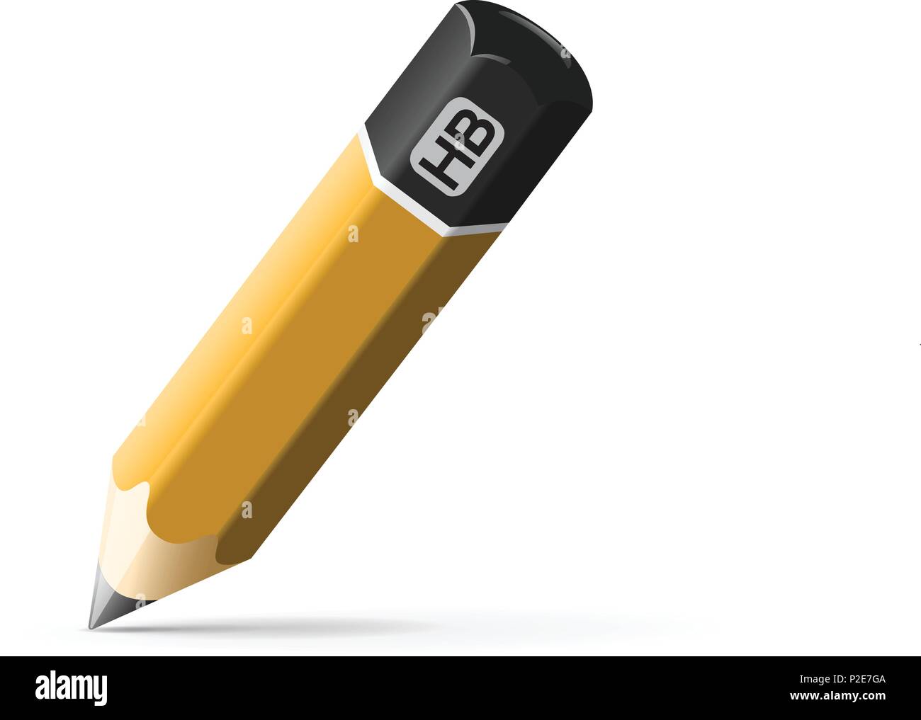 simple pencil hb isolated on white background Stock Vector Image & Art