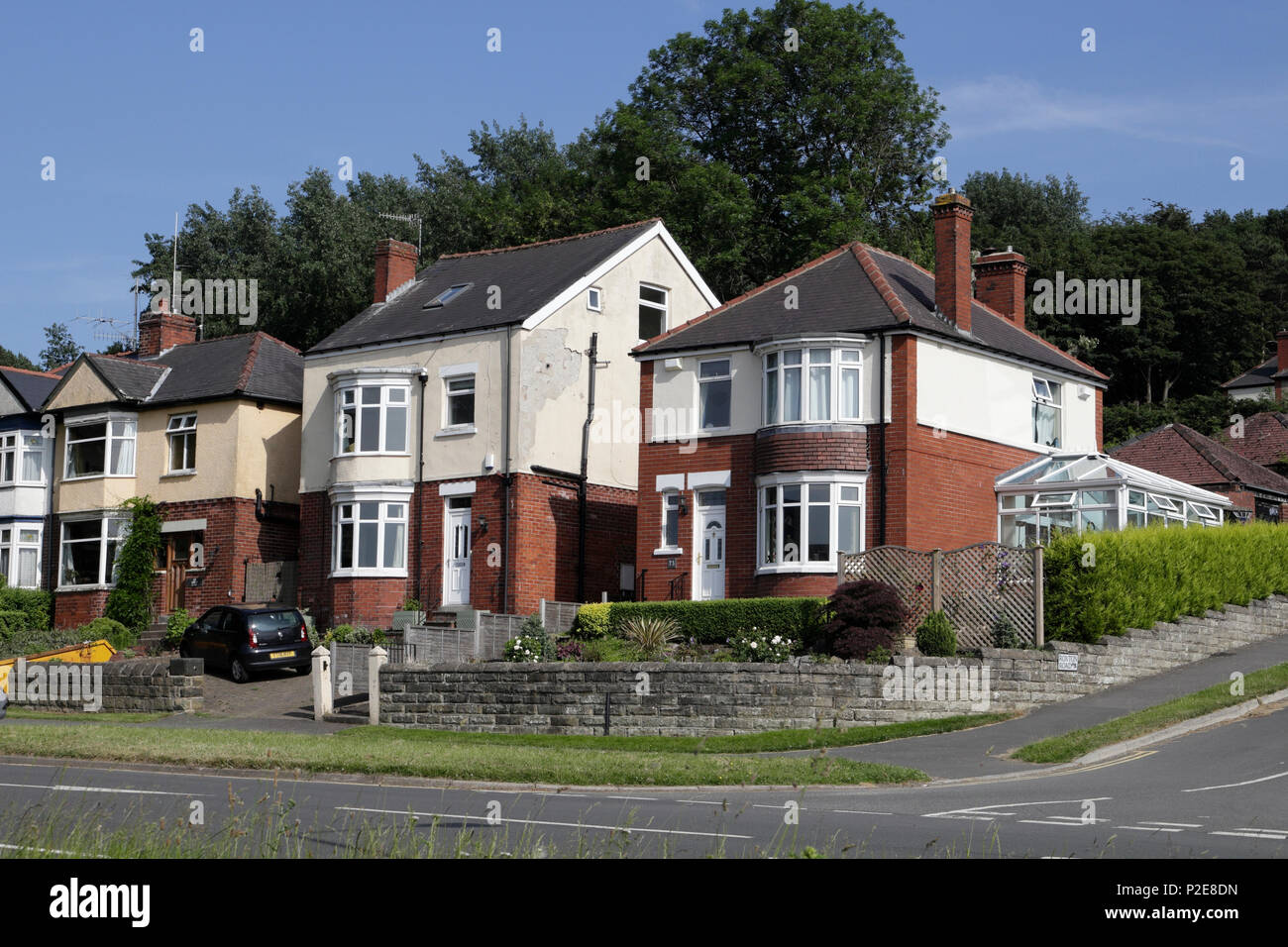 1930s Detached suburban houses in Abbey Lane Woodseats Sheffield