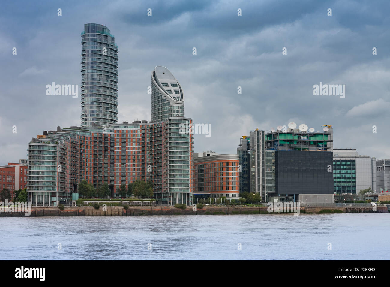 Residential buildings in Canary Wharf in London, England Stock Photo ...