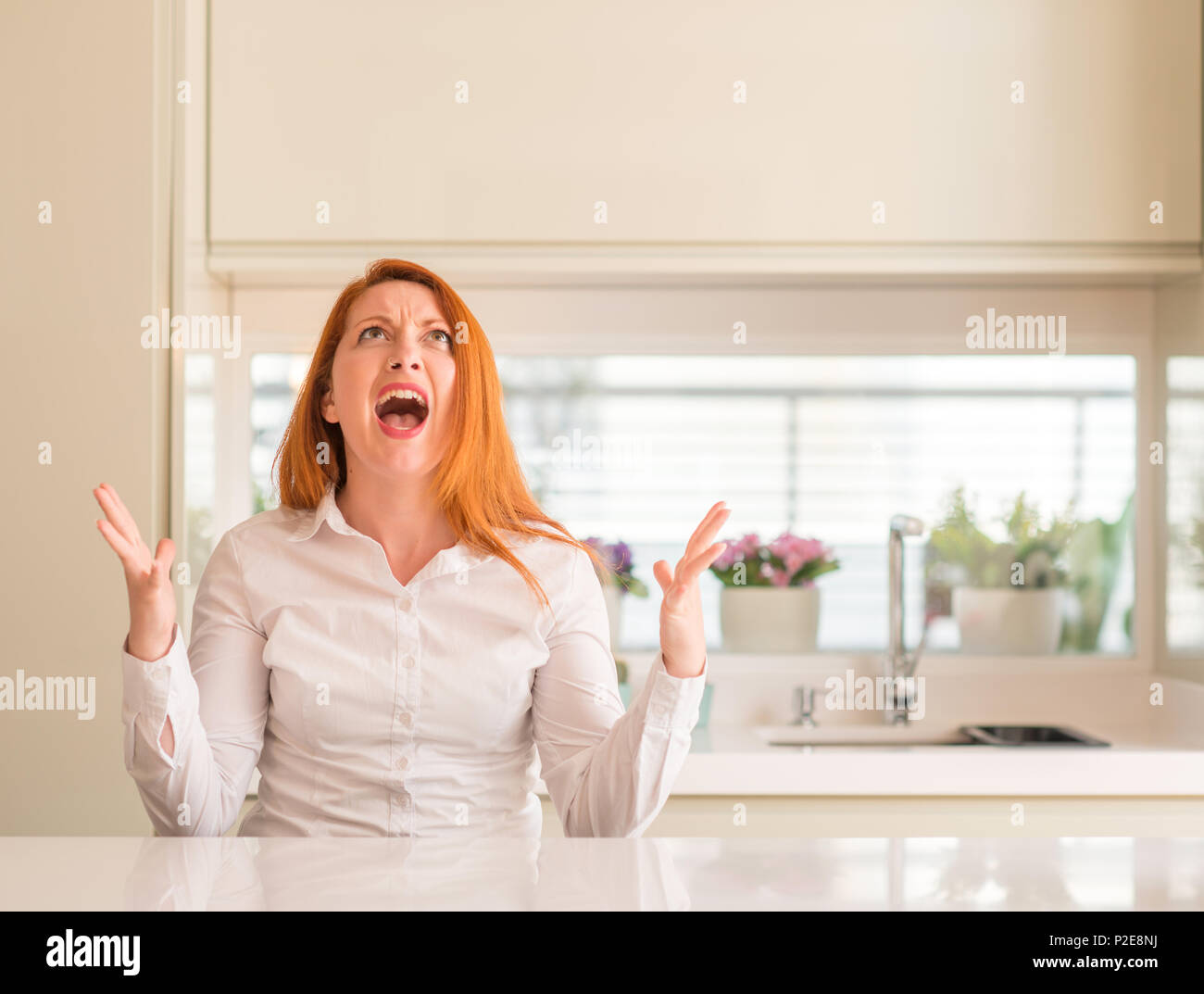 Aggressive angry ginger woman hi-res stock photography and images - Alamy