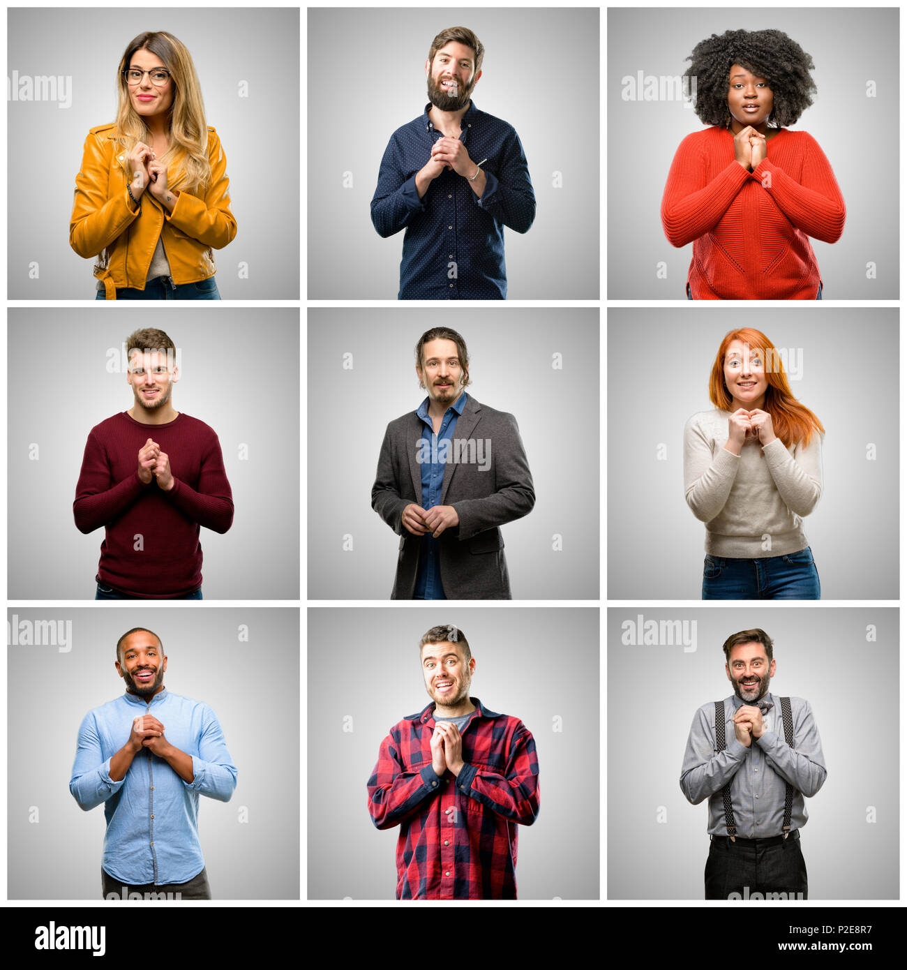 Grey hair big group people hi-res stock photography and images - Alamy