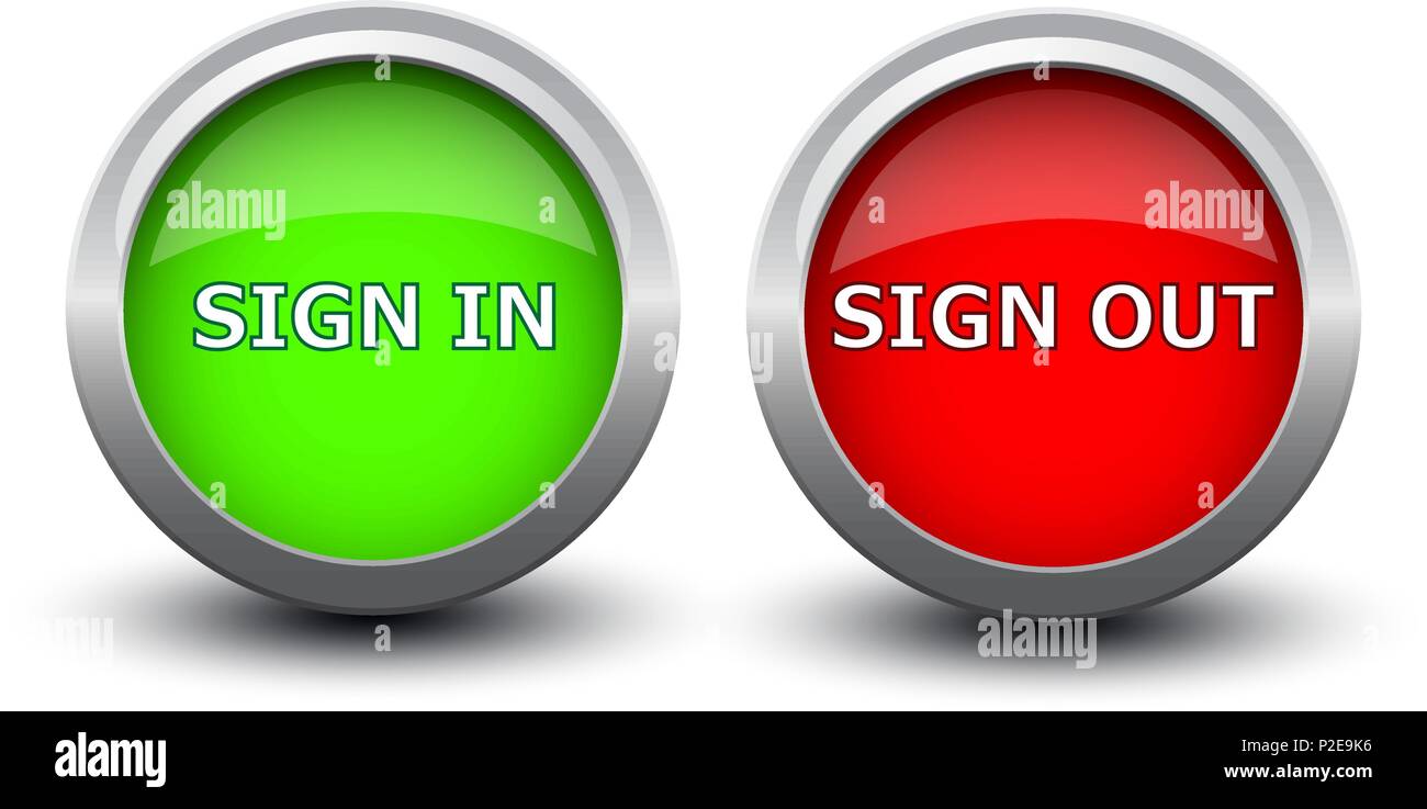 Enter and exit buttons Stock Vector Images - Alamy