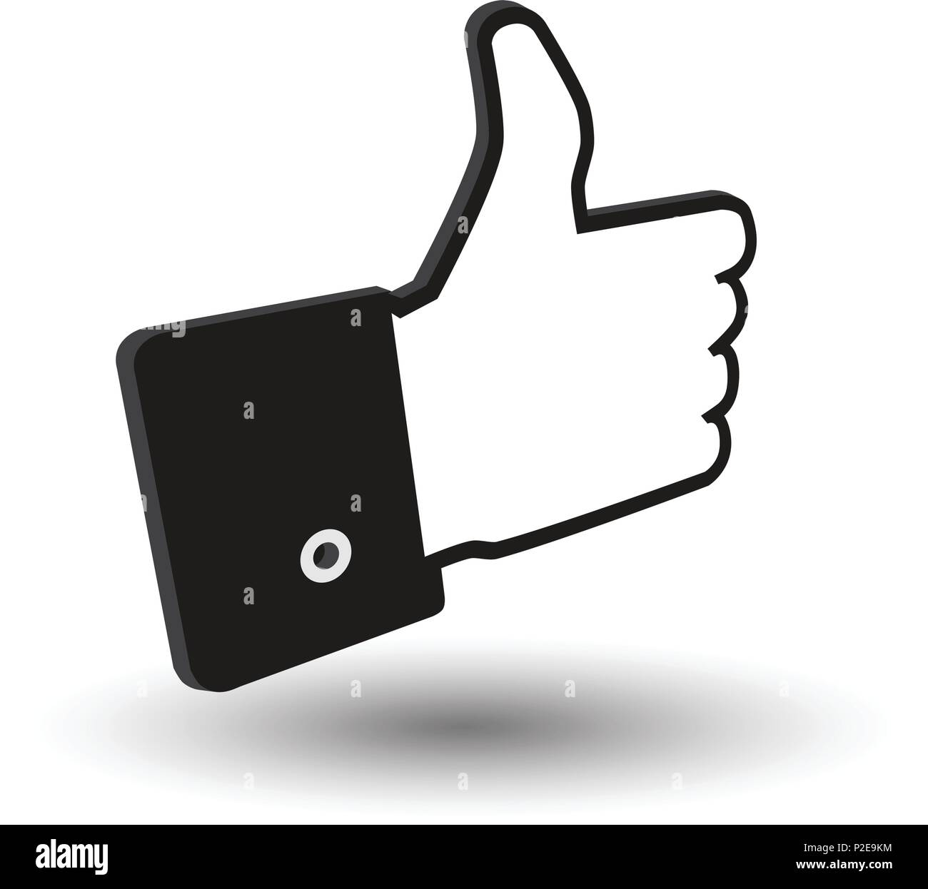 cursor hand awesome 3d icon with shadow on white background Stock ...