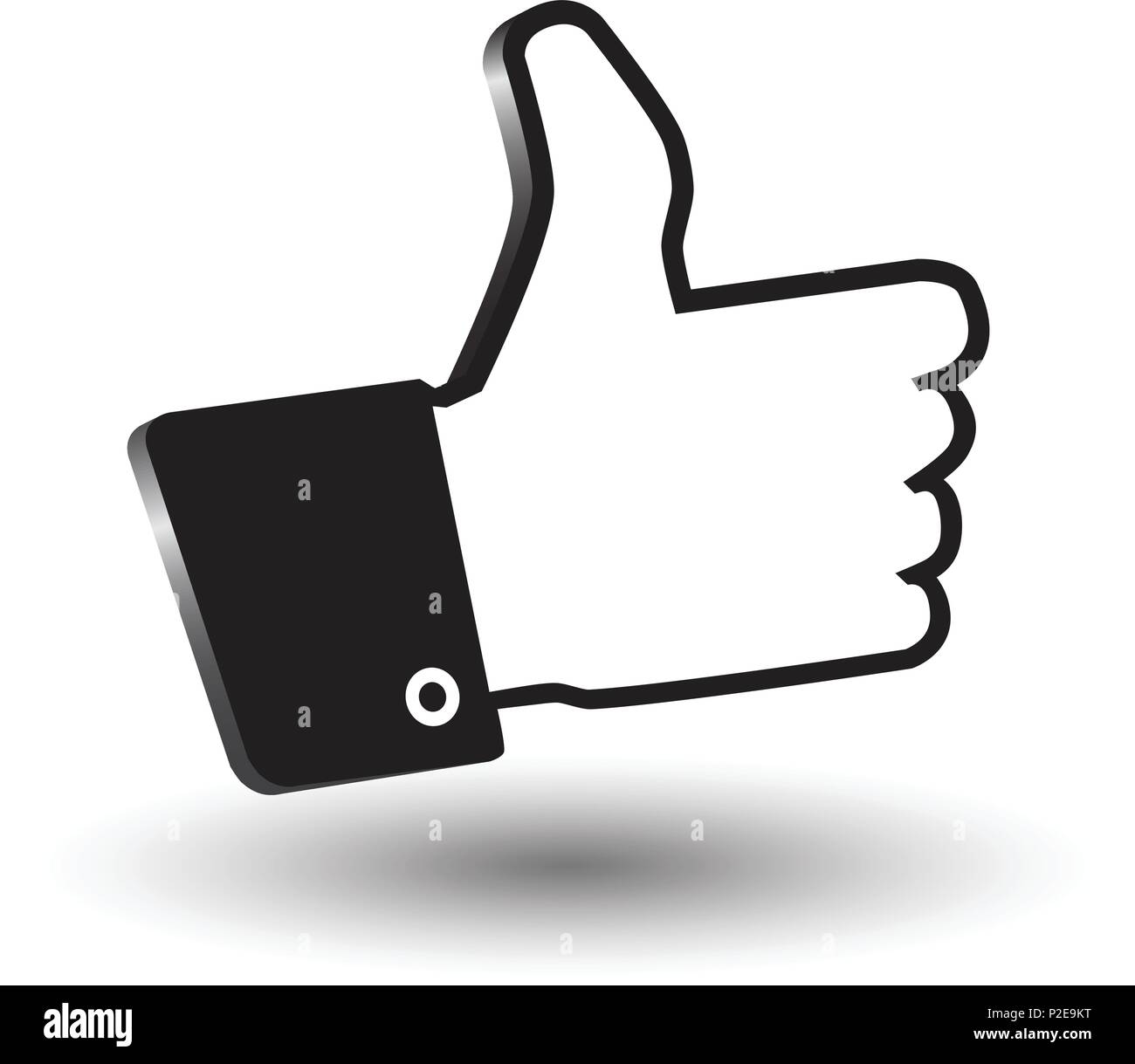 cursor hand awesome 3d icon with shadow on white background Stock ...