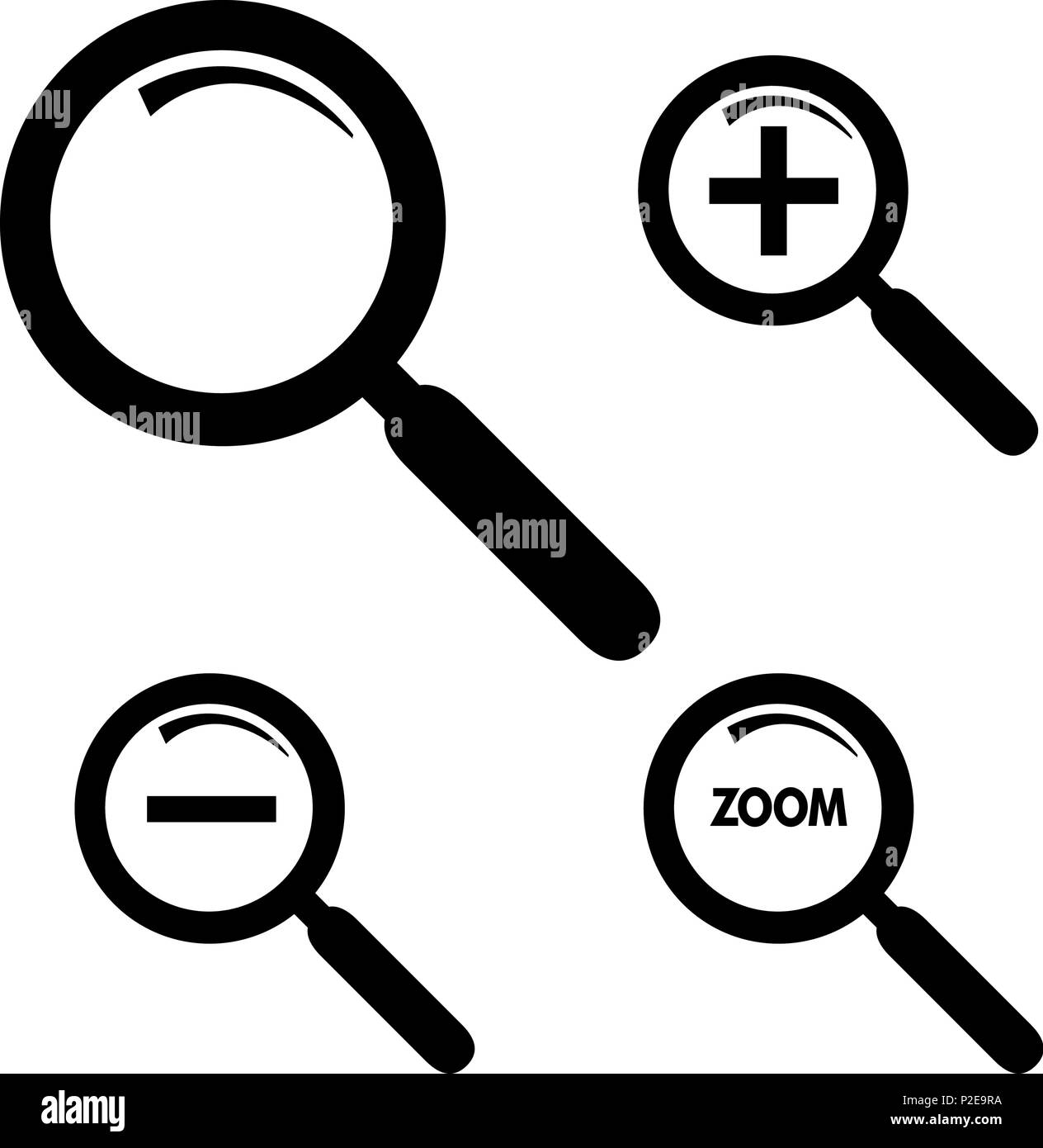 Magnifying glass isolated on white background Stock Vector Image & Art ...