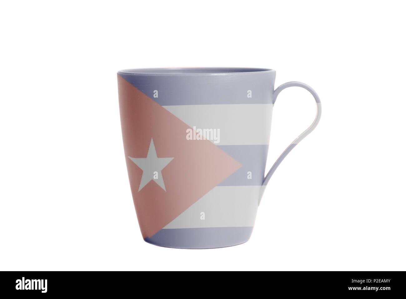 Cup with Flag of Cuba isolated on white background Stock Photo Alamy