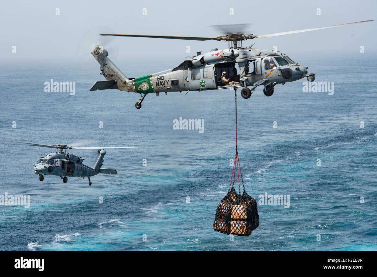 160909-N-IE397-029 ARABIAN GULF (Sept. 9, 2016) Two MH-60S Sea Hawk ...