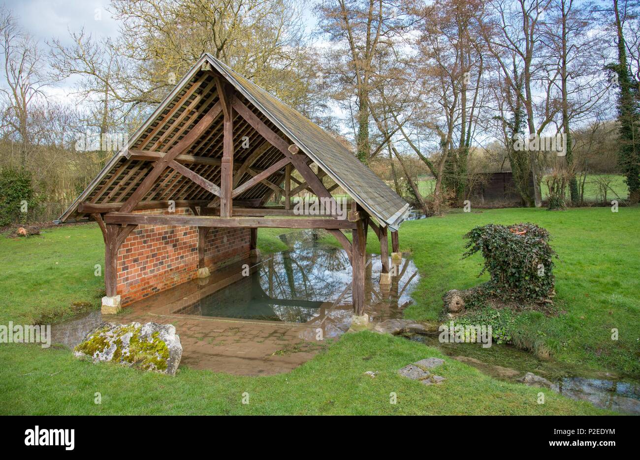 France, Yvelines, Montchauvet, favorite village of the french, old wash