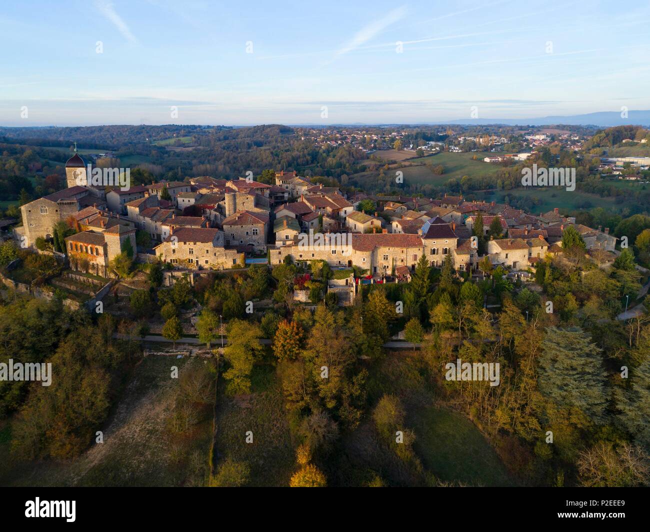 France, Ain, the medieval village of Pérouges, labeled the Most ...