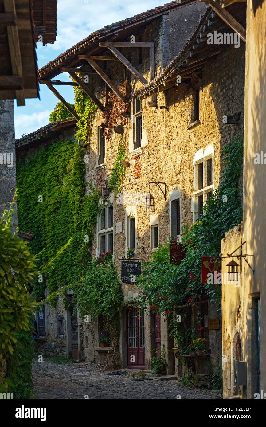 France, Ain, the medieval village of Pérouges, labeled the Most ...