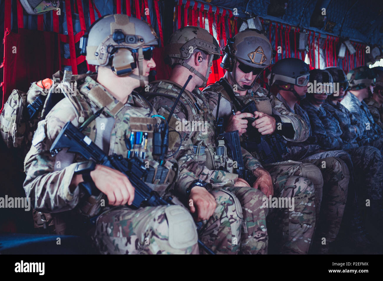 Airmen assigned to the 274th Air Support Operations Squadron perform ...