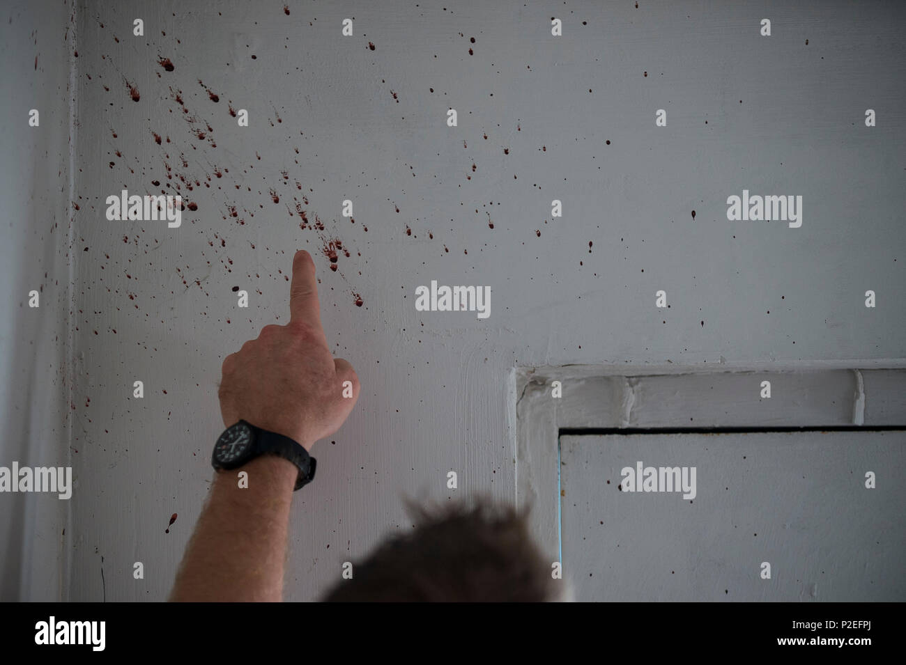 Blood spatter wall hi-res stock photography and images - Alamy