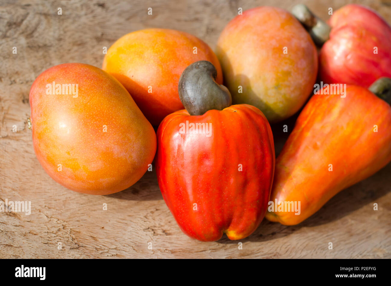 Cashew apples and mangoes Stock Photo