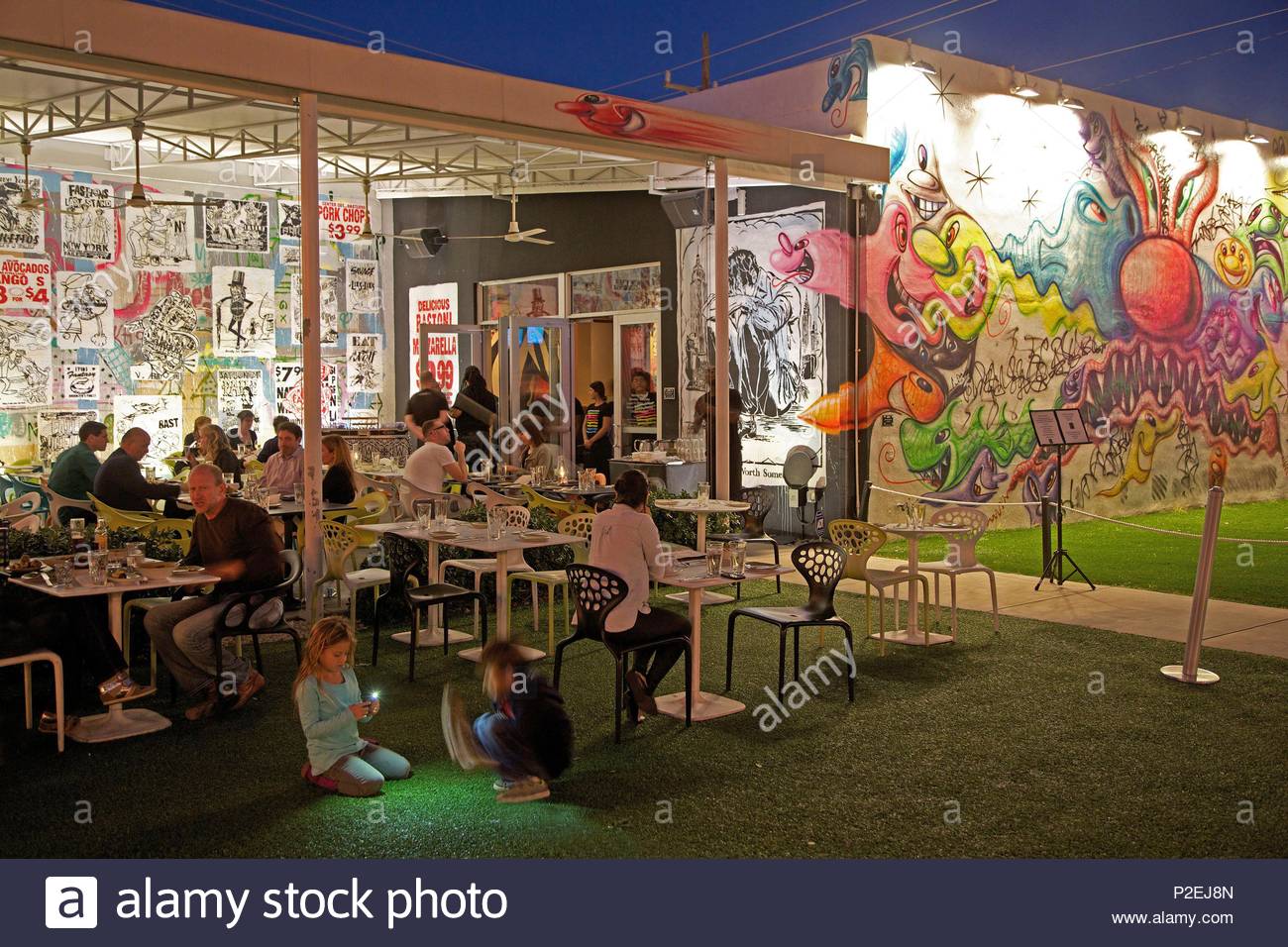 united states florida miami night atmosphere around the terrace of the restaurant wynwood kitchen bar in the courtyard of wynwood walls - Wynwood Kitchen And Bar united states florida miami night atmosphere around the terrace of the restaurant wynwood kitchen bar in the courtyard of wynwood walls - Wynwood Kitchen And Bar