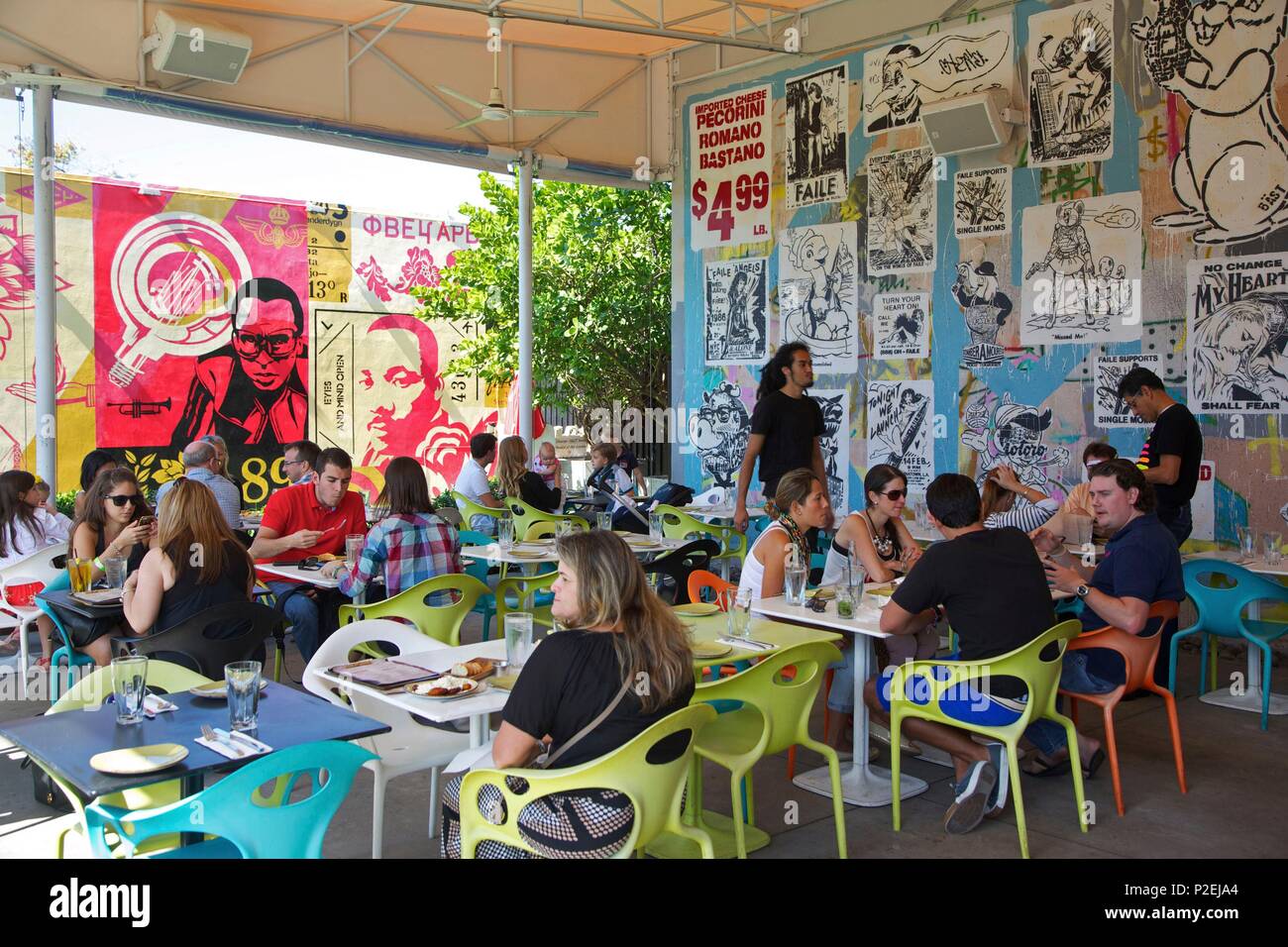 united states florida miami terrace of the restaurant wynwood kitchen bar decorated by the street artists shepard fairey faile bst near wynwood - Wynwood Kitchen And Bar united states florida miami terrace of the restaurant wynwood kitchen bar decorated by the street artists shepard fairey faile bst near wynwood - Wynwood Kitchen And Bar