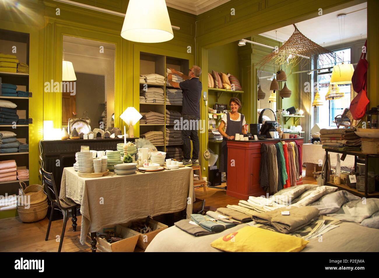 France, Nord, Lille, Old Lille, Décoration shop Summer camp Stock Photo -  Alamy