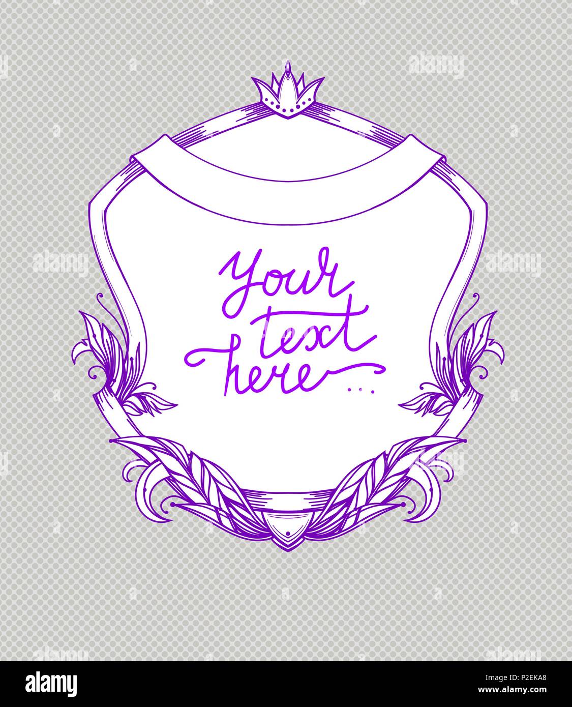 Vintage floral frame. Vector illustration Stock Vector Image & Art - Alamy