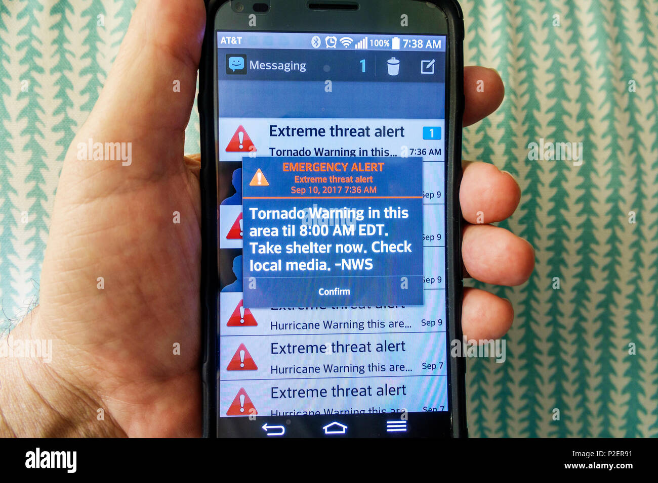 Tornado Warning Phone Hi res Stock Photography And Images Alamy