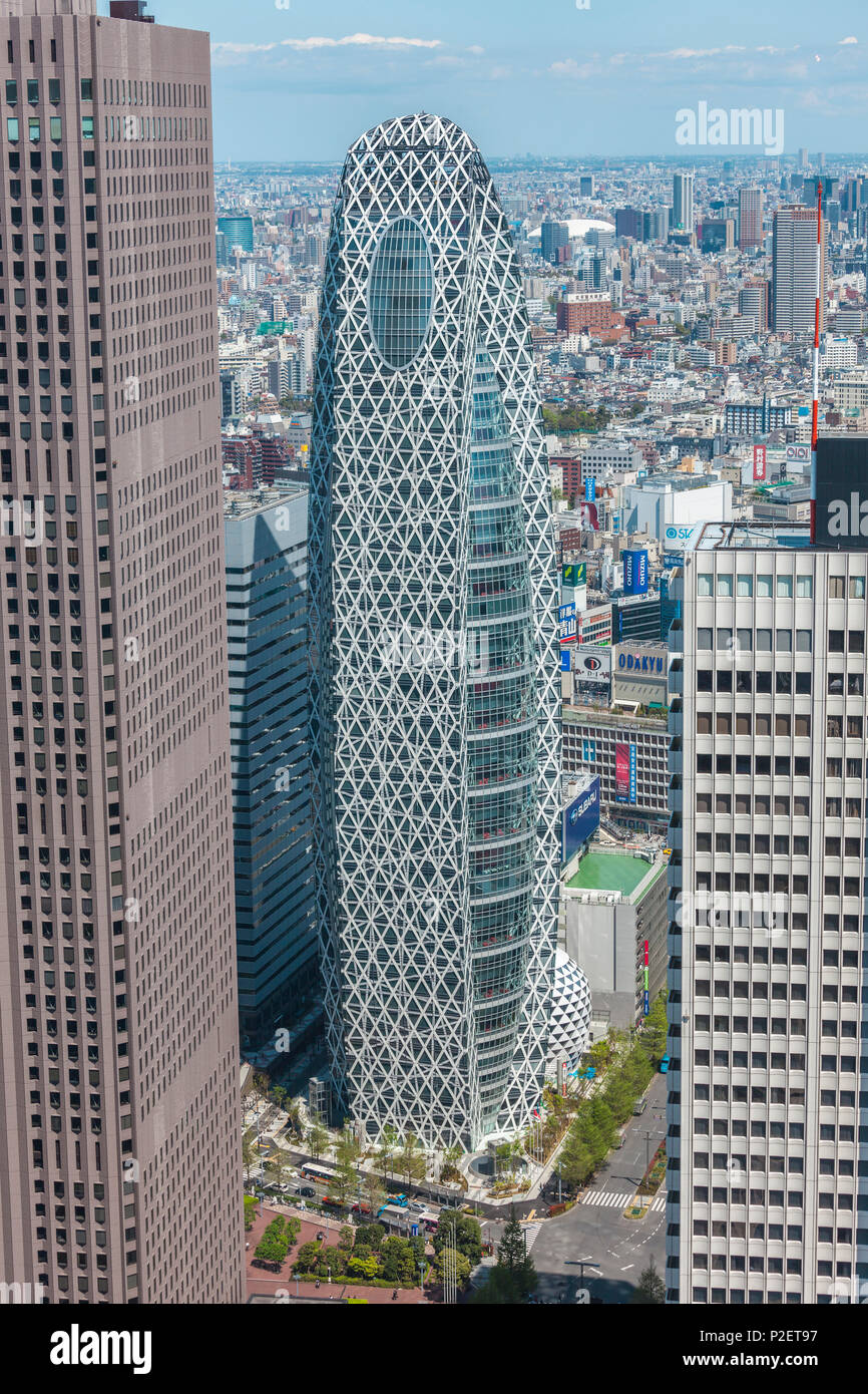 Mode Gakuen Cocoon Tower seen from Tokyo Metropolitan Government Building, Shinjuku, Tokyo, Japan Stock Photo