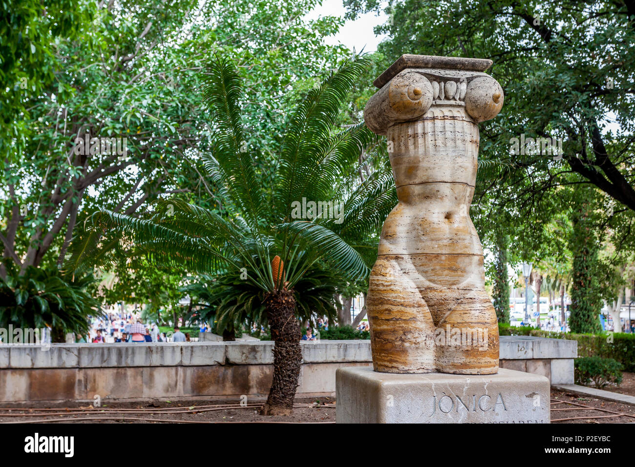 Jonica, Statue at the park S'Hort del Rei at Palma, Mallorca, Spain, Europe Stock Photo