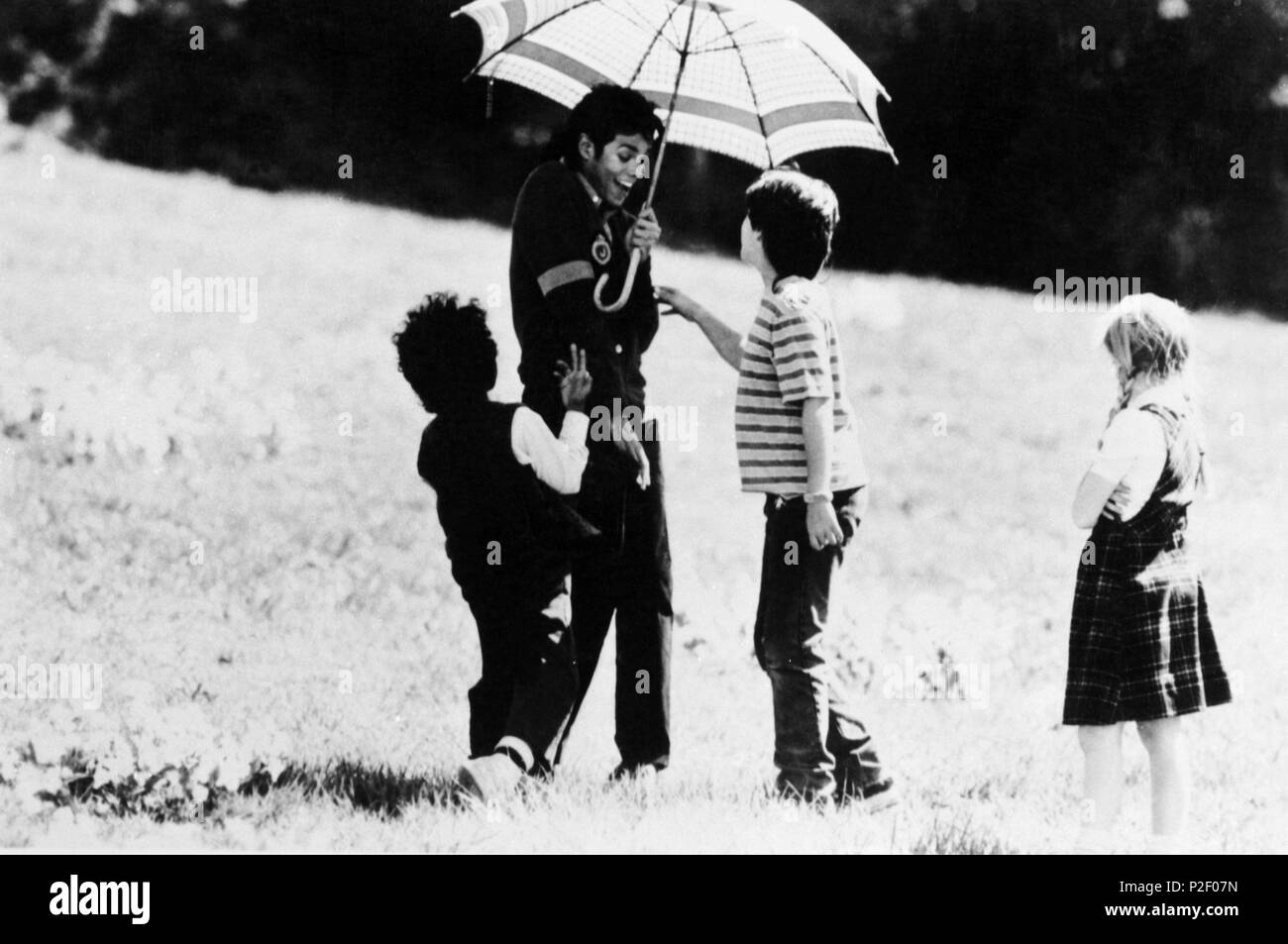 Scene from the video 'Moonwalker' with Michael Jackson. Stock Photo
