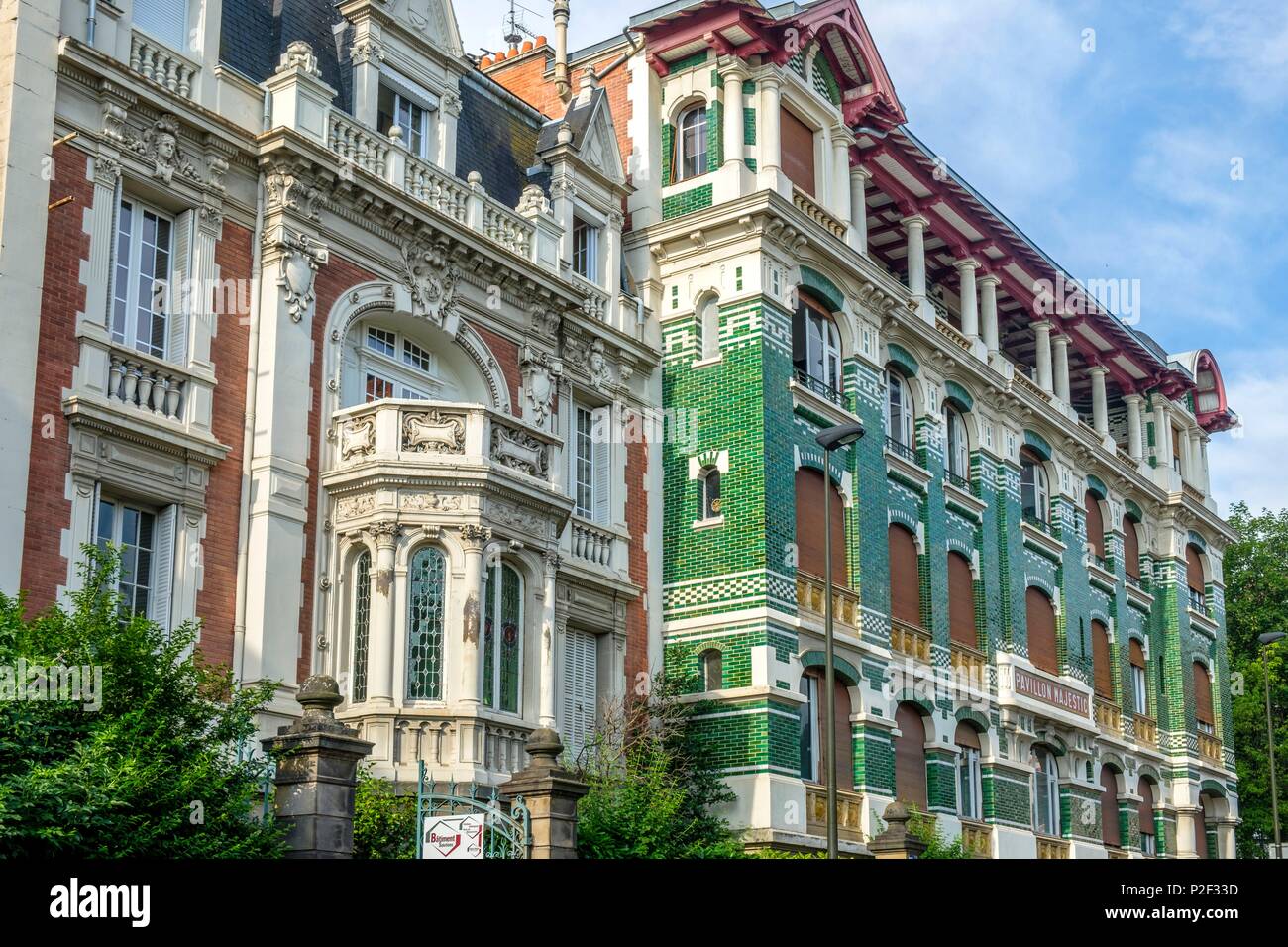 France, Puy de Dome, Royat, Pavillon Majectic hotel Stock Photo