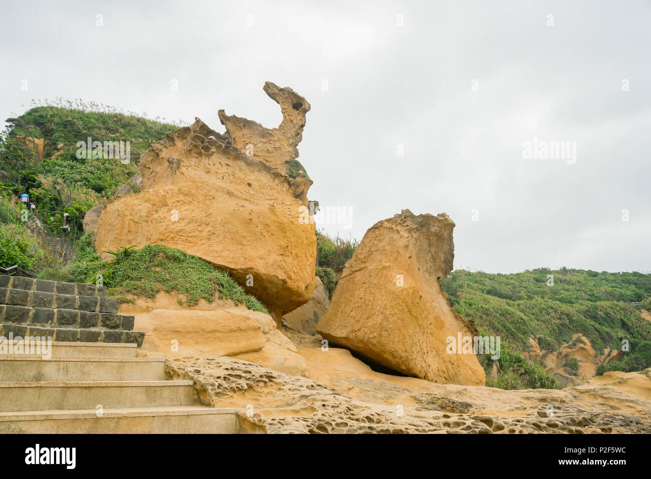 Taiwan Rocks Special rocks in Yehliu Geopark at New Taipei City, Taiwan Stock Photo ...