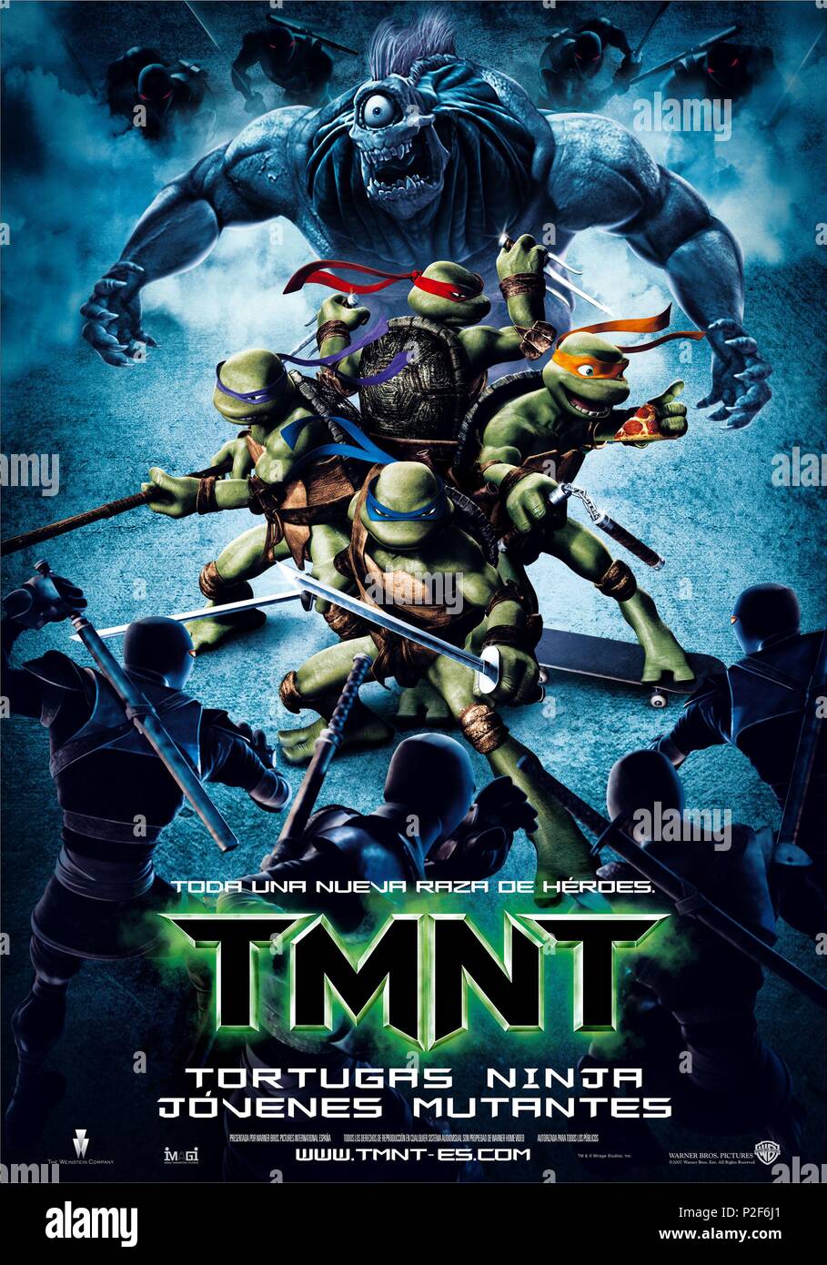 TMNT (2007) TEENAGE MUTANT NINJA TURTLES (ALT) SPLINTER, RAPHAEL, LEONARDO  TMNT 001-42 Stock Photo - Alamy