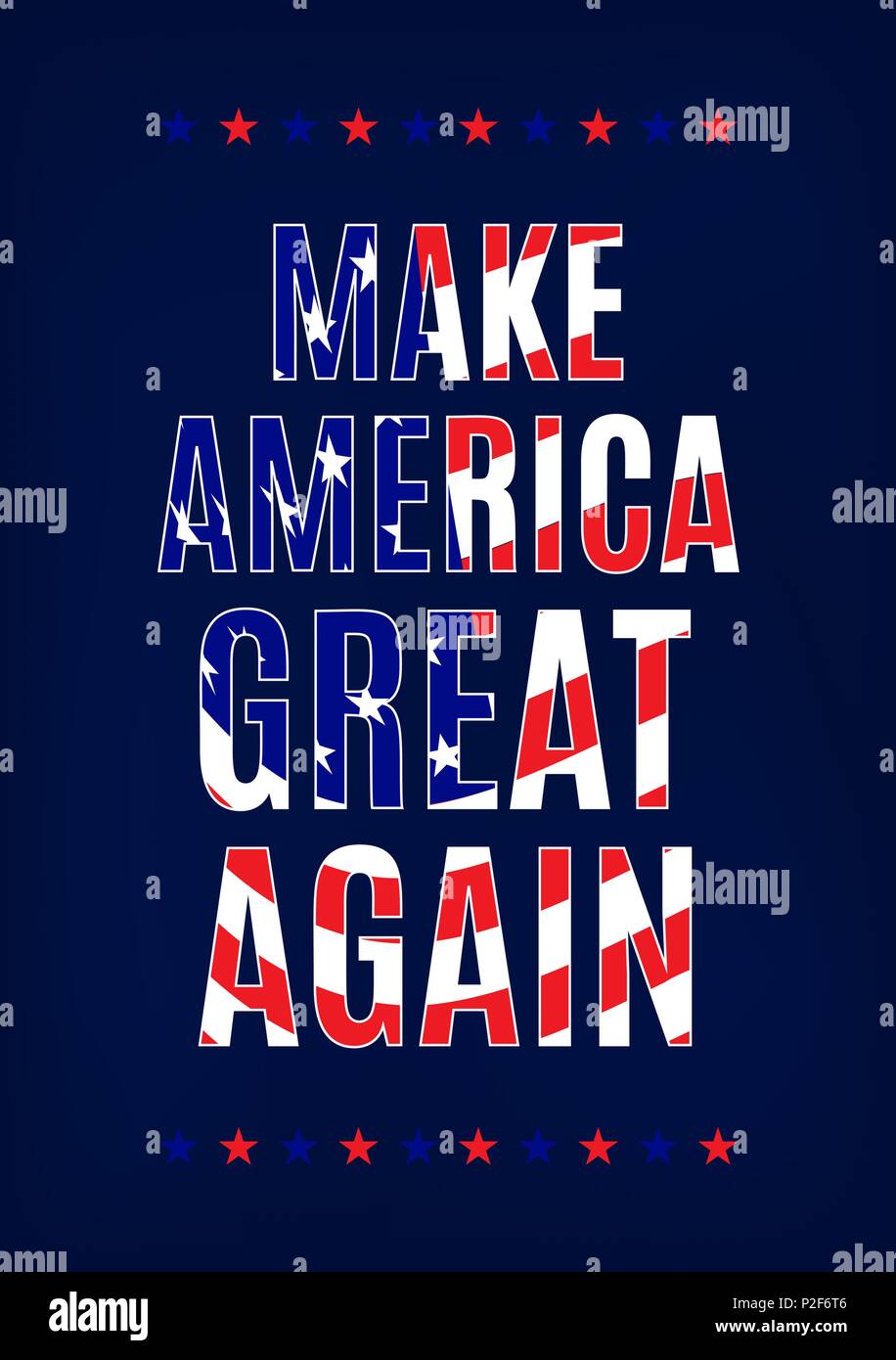 Make America great again card template illustration Stock Vector