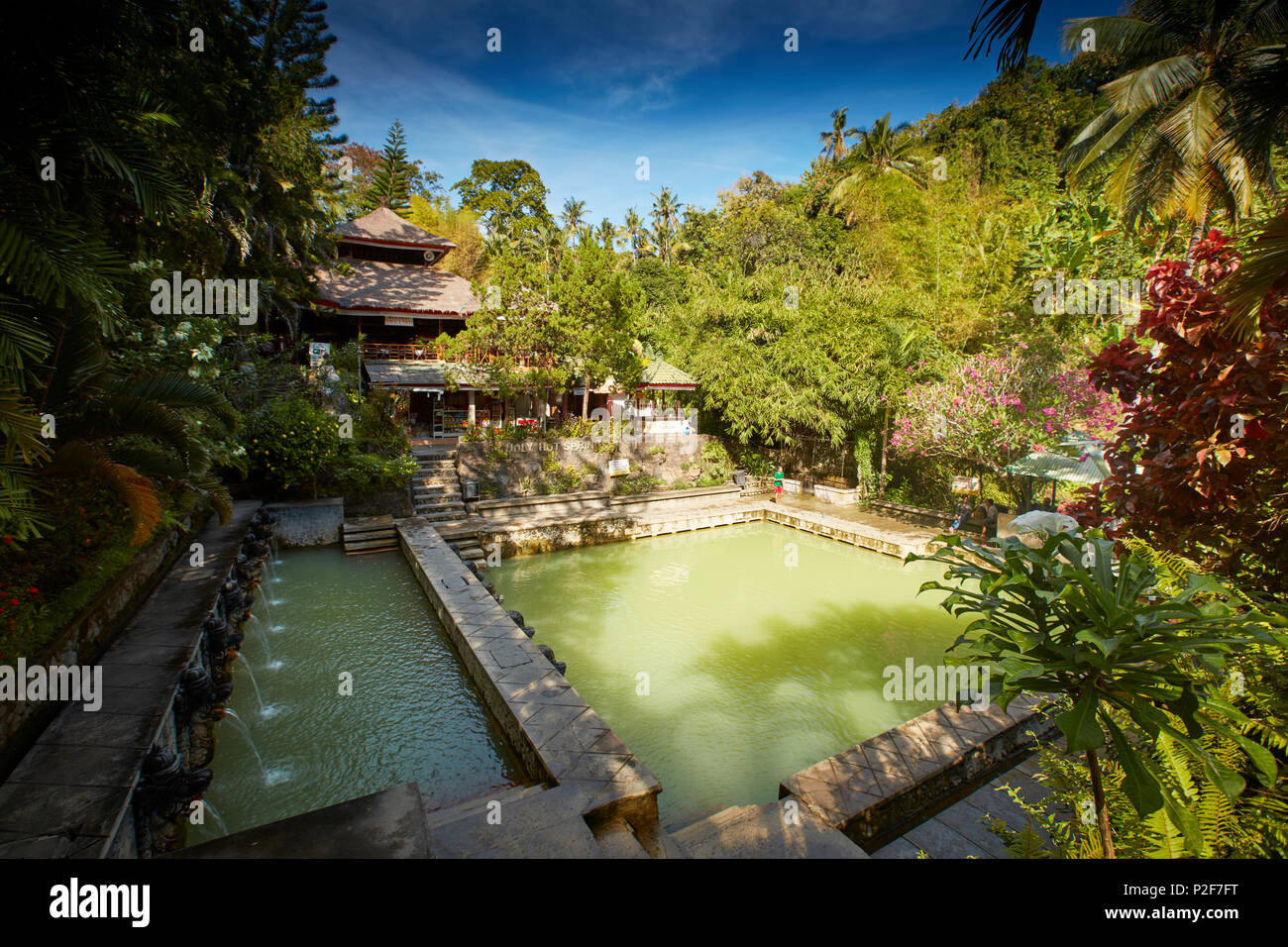 Pool, Hot Springs Air Panas Banjar at Bubunan, Bali, Indonesia Stock Photo