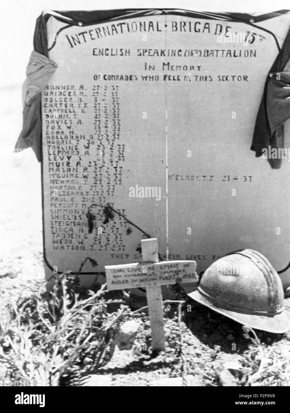 Losses at the trenches east of Madrid. Spanish Civil War Stock Photo ...