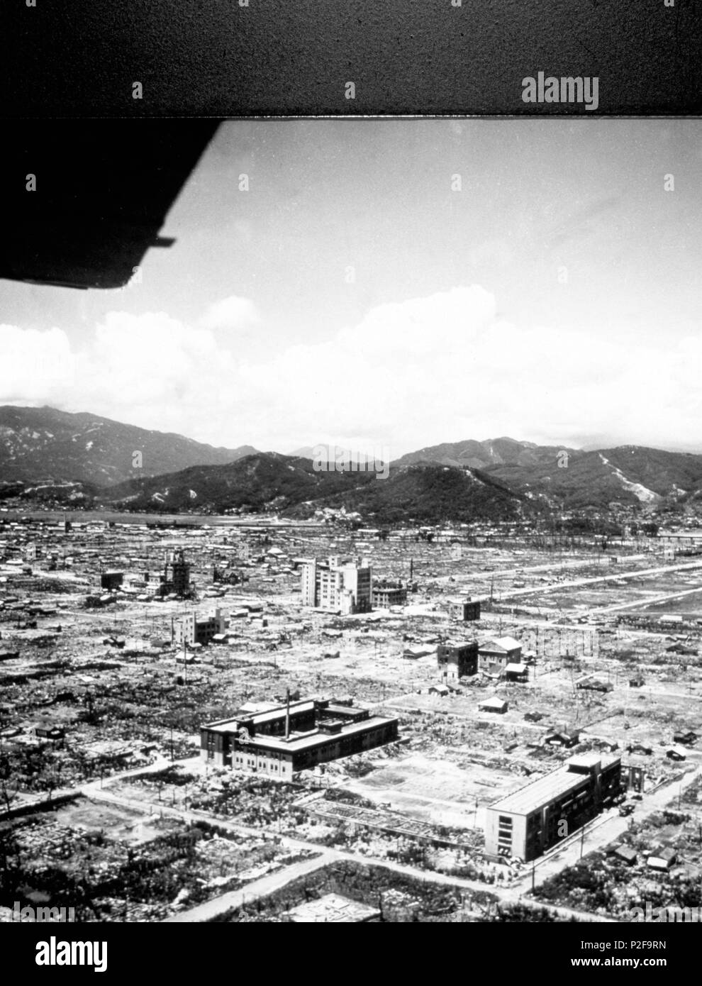 WWII. Hiroshima, Japan. After nuclear destruction, 1946. Stock Photo