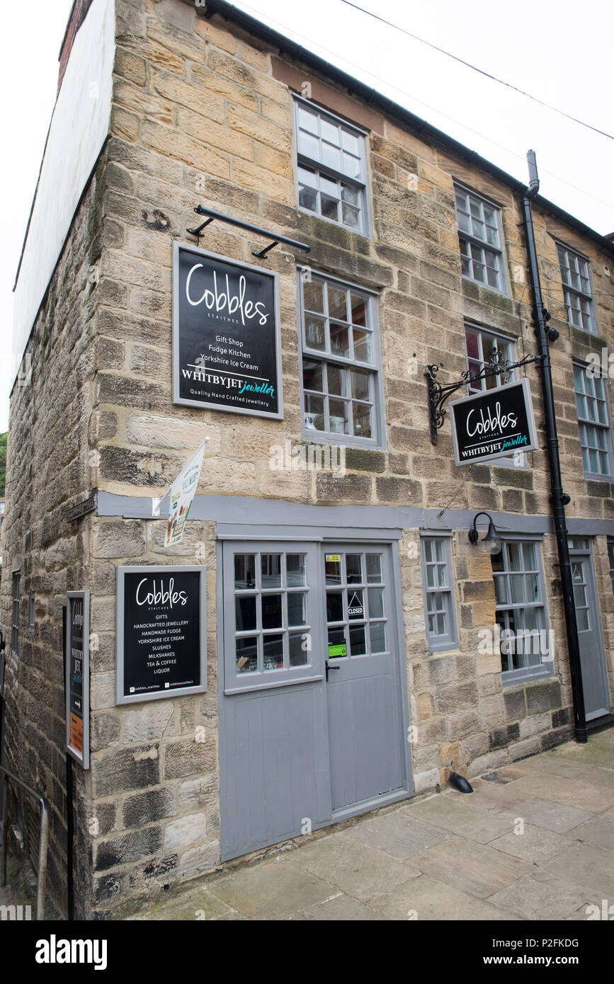 Café in staithes high street hires stock photography and images Alamy