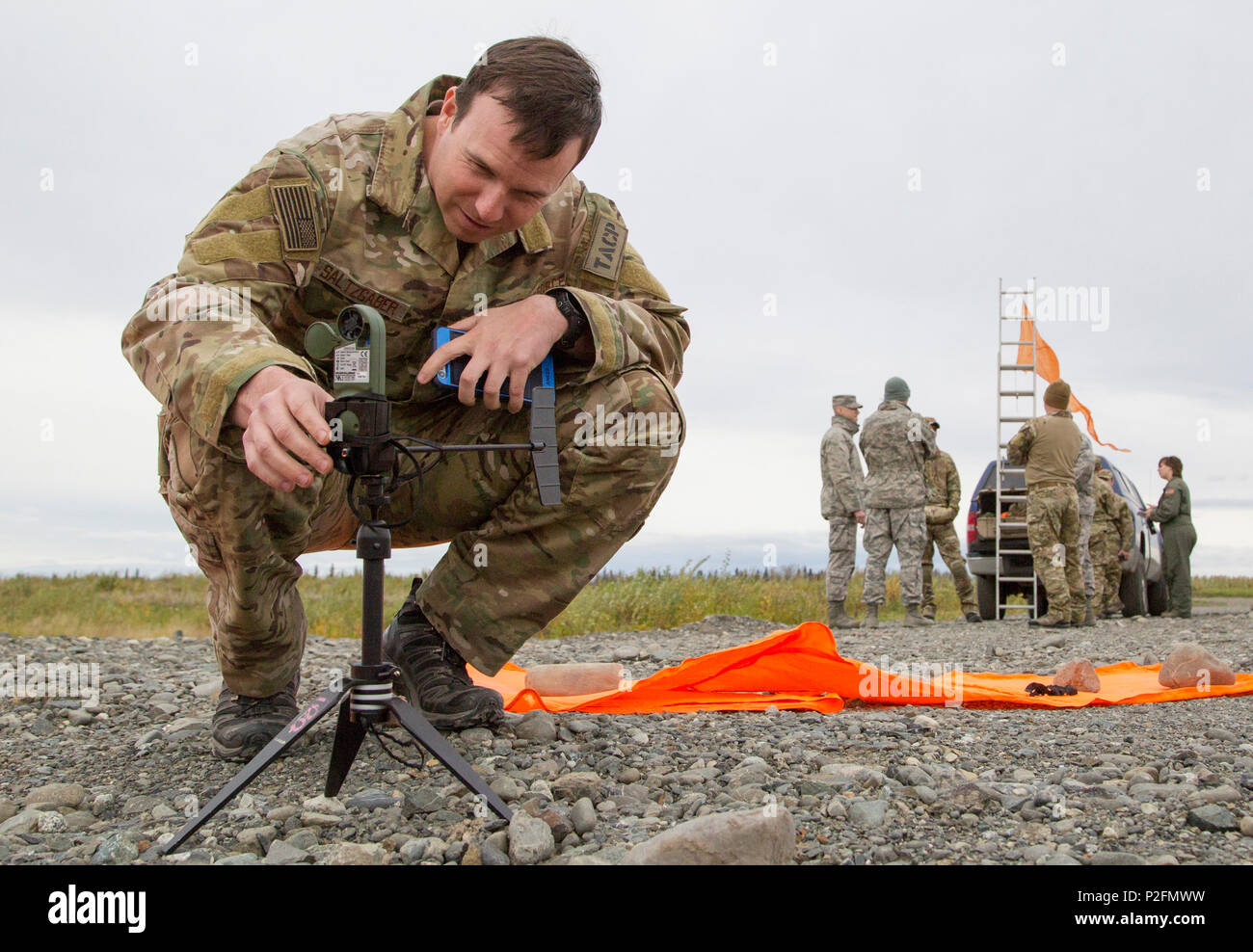 U.S. Air Force Staff Sgt. Ryan Saltzgaber, a tactical air control party member assigned to the