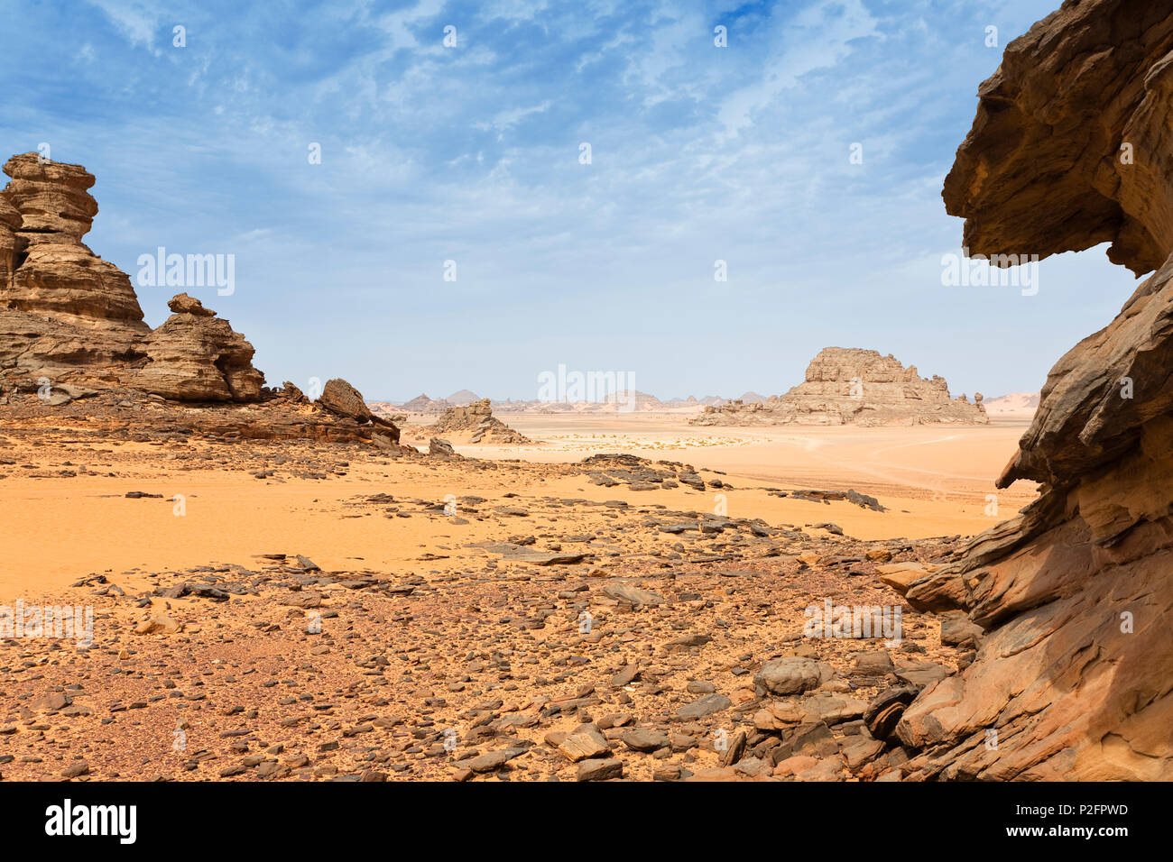 Akakus mountains, Libya, Sahara, North Africa Stock Photo