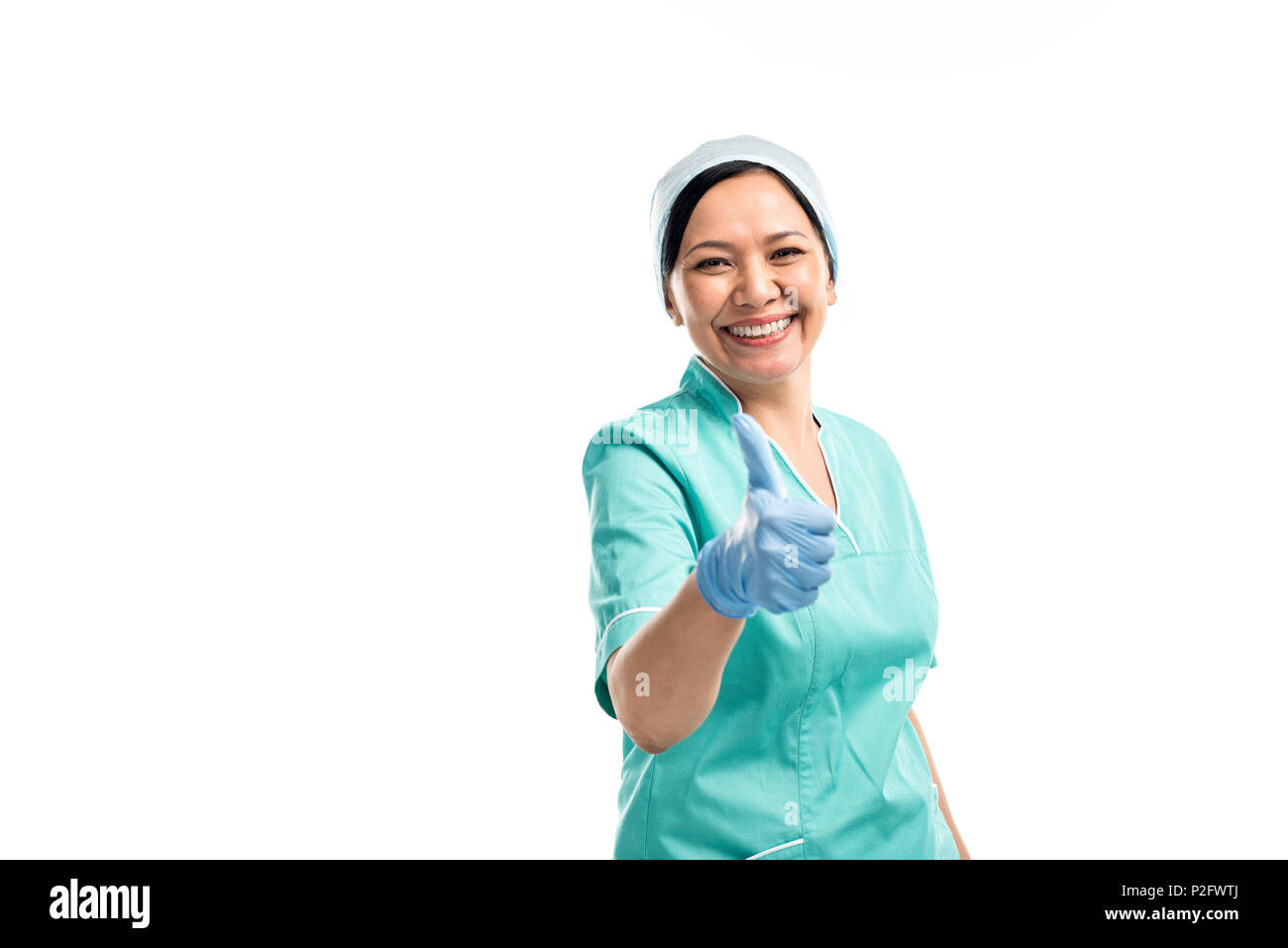 Asian woman doctor thumb hi-res stock photography and images - Alamy