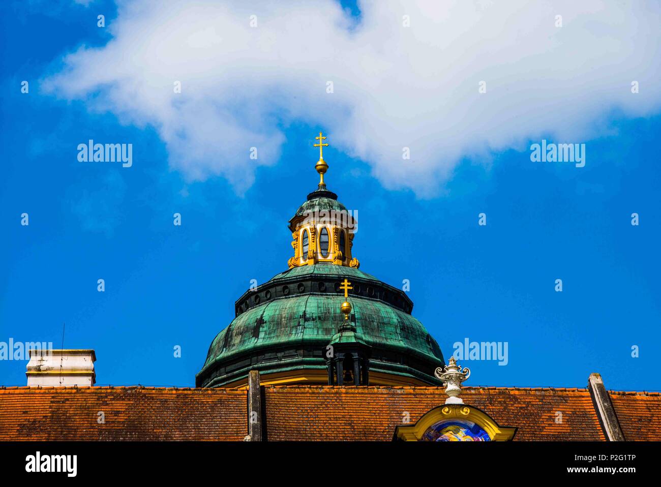 June 15, 2018 - China - Melk Abbey is one of the biggest and most beautiful European Baroque ensembles. Its splendid architecture is famous worldwide and part of UNESCO's world cultural heritage. The Baroque building situated on a rock overlooking the Danube, in the Wachau region, ranks as one of Austria's most visited art-historical sites. (Credit Image: © SIPA Asia via ZUMA Wire) Stock Photo