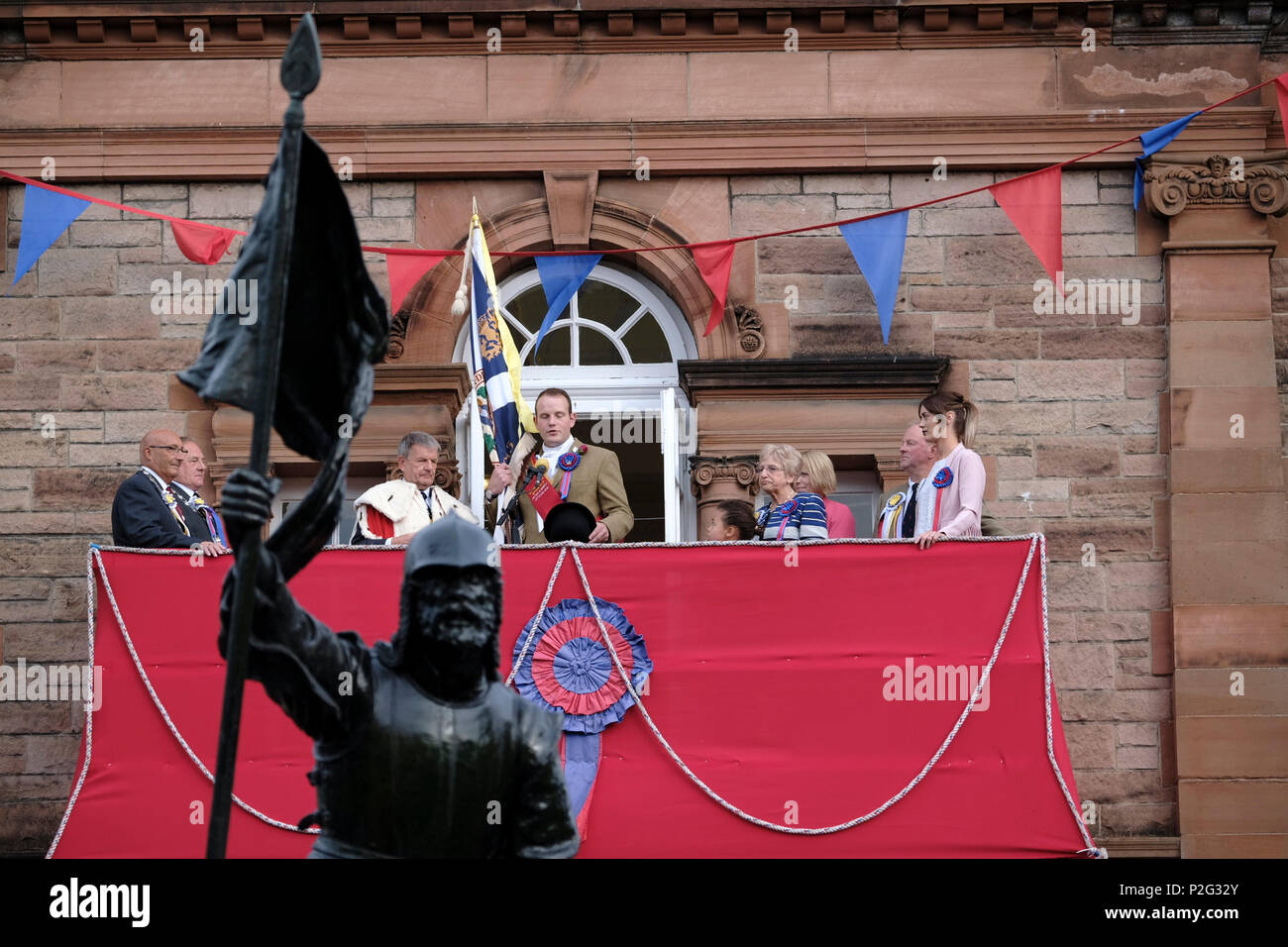 Selkirk, UK. 15th Jun, 2018. Selkirk Common Riding Hail Smilin Morn