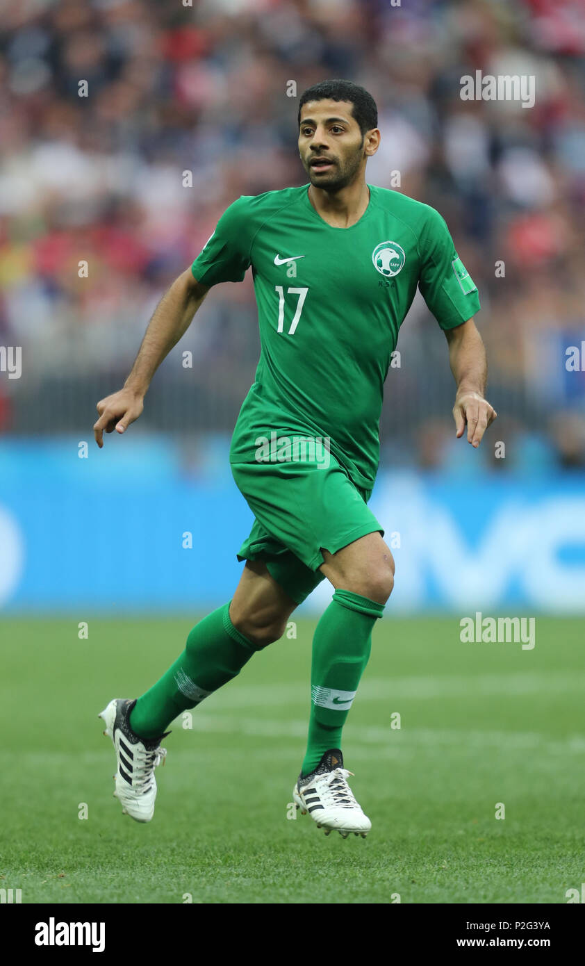 Taisir Al-Jassim SAUDI ARABIA RUSSIA V SAUDI ARABIA, 2018 FIFA WORLD CUP RUSSIA 14 June 2018 GBC8052 Russia v Saudi Arabia 2018 FIFA World Cup Russia STRICTLY EDITORIAL USE ONLY. If The Player/Players Depicted In This Image Is/Are Playing For An English Club Or The England National Team. Then This Image May Only Be Used For Editorial Purposes. No Commercial Use. The Following Usages Are Also Restricted EVEN IF IN AN EDITORIAL CONTEXT: Use in conjuction with, or part of, any unauthorized audio, video, data, fixture lists, club/league logos, Betting, Games or any 'live' servi Stock Photo